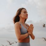 Meditation posture silhouette